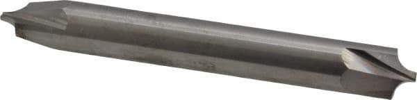 Accupro - 0.118" Radius, 5/16" Mill Diam, 2 Flute Solid Carbide Corner Rounding End Mill - Double End, Uncoated, 2-1/2" OAL, 5/16" Shank Diam - Eagle Tool & Supply