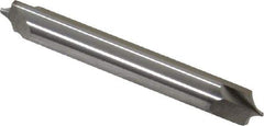 Accupro - 1/8" Radius, 5/16" Mill Diam, 2 Flute Solid Carbide Corner Rounding End Mill - Double End, Uncoated, 2-1/2" OAL, 5/16" Shank Diam - Eagle Tool & Supply