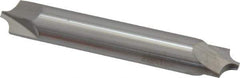 Accupro - 0.14" Radius, 3/8" Mill Diam, 2 Flute Solid Carbide Corner Rounding End Mill - Double End, Uncoated, 2-1/2" OAL, 3/8" Shank Diam - Eagle Tool & Supply