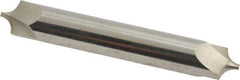 Accupro - 0.156" Radius, 3/8" Mill Diam, 2 Flute Solid Carbide Corner Rounding End Mill - Double End, Uncoated, 2-1/2" OAL, 3/8" Shank Diam - Eagle Tool & Supply