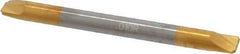 Accupro - 0.01" Radius, 1/8" Mill Diam, 2 Flute Solid Carbide Corner Rounding End Mill - Double End, TiN Finish, 1-1/2" OAL, 1/8" Shank Diam - Eagle Tool & Supply