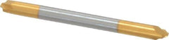 Accupro - 0.031" Radius, 1/8" Mill Diam, 2 Flute Solid Carbide Corner Rounding End Mill - Double End, TiN Finish, 1-1/2" OAL, 1/8" Shank Diam - Eagle Tool & Supply