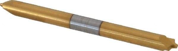 Accupro - 0.04" Radius, 1/8" Mill Diam, 2 Flute Solid Carbide Corner Rounding End Mill - Double End, TiN Finish, 1-1/2" OAL, 1/8" Shank Diam - Eagle Tool & Supply