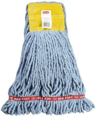 Rubbermaid - 5" Yellow Head Band, Small Blended Fiber Loop End Mop Head - 4 Ply, Use for General Purpose - Eagle Tool & Supply