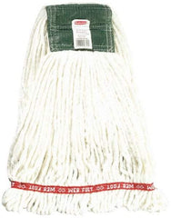 Rubbermaid - 5" Green Head Band, Medium Blended Fiber Loop End Mop Head - 4 Ply, Use for General Purpose - Eagle Tool & Supply