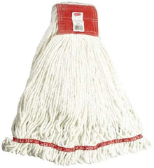 Rubbermaid - 5" Red Head Band, Large Blended Fiber Loop End Mop Head - 4 Ply, Use for General Purpose - Eagle Tool & Supply