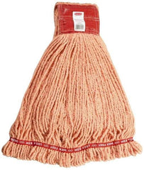 Rubbermaid - 5" Red Head Band, Large Blended Fiber Loop End Mop Head - 4 Ply, Use for General Purpose - Eagle Tool & Supply