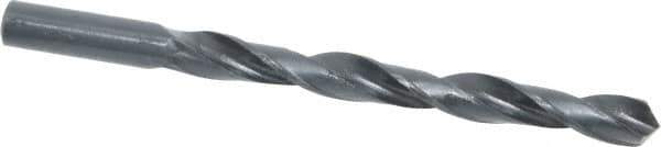 Interstate - 3/8" 118° High Speed Steel Jobber Drill - Oxide Finish, Right Hand Cut, Spiral Flute, Straight Shank, 5" OAL, Standard Point - Eagle Tool & Supply