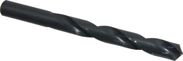 Interstate - 21/32" 118° High Speed Steel Jobber Drill - Oxide Finish, Right Hand Cut, Spiral Flute, Straight Shank, 7-1/8" OAL, Standard Point - Eagle Tool & Supply