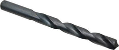 Interstate - 43/64" 118° High Speed Steel Jobber Drill - Oxide Finish, Right Hand Cut, Spiral Flute, Straight Shank, 7-5/8" OAL, Standard Point - Eagle Tool & Supply