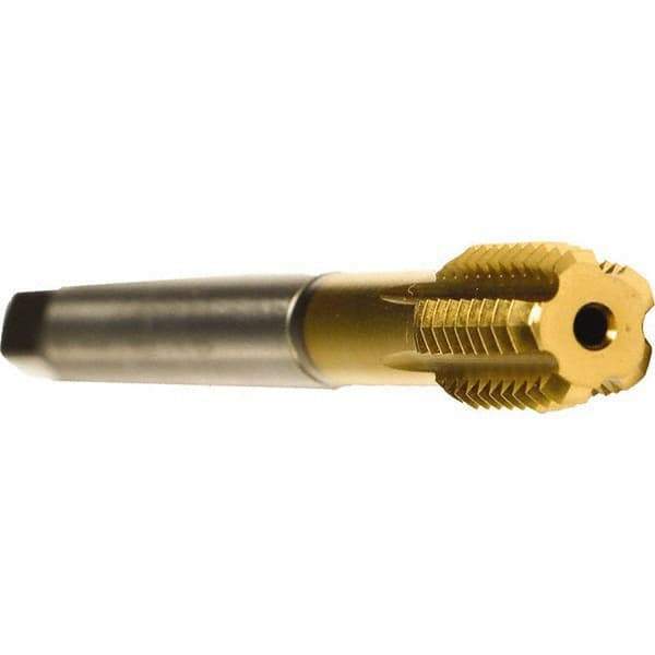 Emuge - 7/16-20 UNF 2BX Modified Bottoming Thread Forming Tap - Cobalt, TiN Finish, 3.937" OAL, 0.512" Thread Length, Right Hand Thread, Series Druck - Eagle Tool & Supply