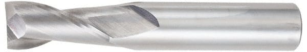 OSG - 15/32", 1" LOC, 1/2" Shank Diam, 3" OAL, 2 Flute, Solid Carbide Square End Mill - Eagle Tool & Supply