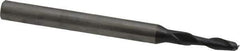 OSG - 5/64", 1/4" LOC, 1/8" Shank Diam, 1-1/2" OAL, 2 Flute, Solid Carbide Square End Mill - Single End, TiAlN Finish, Spiral Flute, 30° Helix, Centercutting, Right Hand Cut, Right Hand Flute, Series 402 - Eagle Tool & Supply