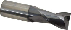 OSG - 1", 1-1/2" LOC, 1" Shank Diam, 4" OAL, 2 Flute, Solid Carbide Square End Mill - Single End, TiAlN Finish, Spiral Flute, 30° Helix, Centercutting, Right Hand Cut, Right Hand Flute, Series 402 - Eagle Tool & Supply
