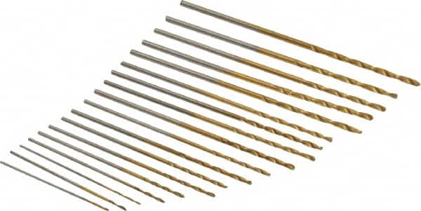 Interstate - 118° Point, TiN Finish, High Speed Steel Jobber Length Drill Bit Set - Eagle Tool & Supply