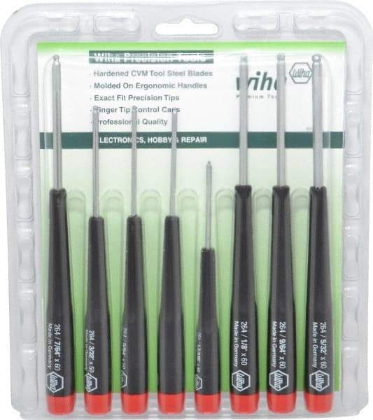 Wiha - 8 Piece, Hex Driver Set - Hex - Eagle Tool & Supply