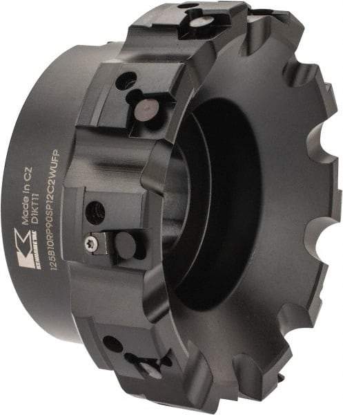 Kennametal - 10 Inserts, 5" Cut Diam, 1-1/2" Arbor Diam, 0.236" Max Depth of Cut, Indexable Square-Shoulder Face Mill - 0/90° Lead Angle, 2-3/8" High, SPHX 1205... Insert Compatibility, Series Fix-Perfect - Eagle Tool & Supply