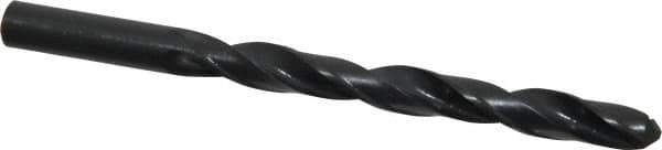 Interstate - Letter T 118° High Speed Steel Jobber Drill - Oxide Finish, Right Hand Cut, Spiral Flute, Straight Shank, 4-7/8" OAL, Standard Point - Eagle Tool & Supply