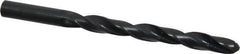 Interstate - Letter T 118° High Speed Steel Jobber Drill - Oxide Finish, Right Hand Cut, Spiral Flute, Straight Shank, 4-7/8" OAL, Standard Point - Eagle Tool & Supply