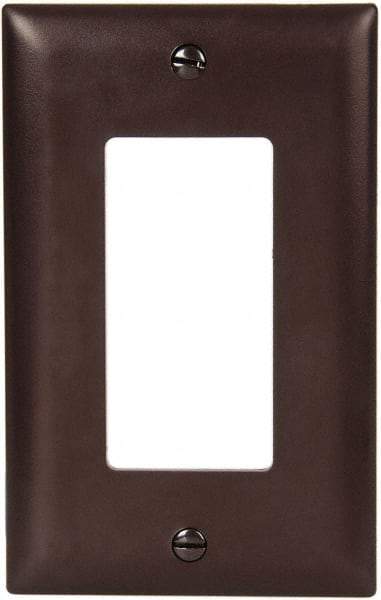 Pass & Seymour - 3 Gang, 4-1/2 Inch Long x 6.563 Inch Wide, Standard Switch Plate - Decorator Switch, Light Almond, Nylon - Eagle Tool & Supply