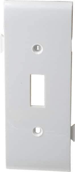 Pass & Seymour - 1 Gang, 4.9062 Inch Long x 1-13/16 Inch Wide, Sectional Switch Plate - Toggle Switch Center Panel, White, Nylon - Eagle Tool & Supply