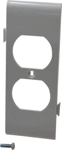 Pass & Seymour - 1 Gang, 4.9062 Inch Long x 1-13/16 Inch Wide, Sectional Wall Plate - Duplex Outlet Center Panel, White, Nylon - Eagle Tool & Supply