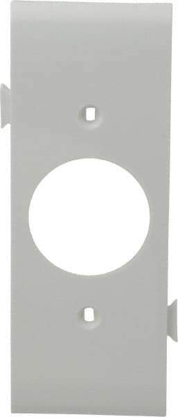 Pass & Seymour - 1 Gang, 4.9062 Inch Long x 1-13/16 Inch Wide, Sectional Wall Plate - Single Outlet Center Panel, White, Nylon - Eagle Tool & Supply