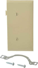 Pass & Seymour - 1 Gang, 4.9062 Inch Long x 2.4687 Inch Wide, Blank Wall Plate - Blank, Ivory, Nylon - Eagle Tool & Supply