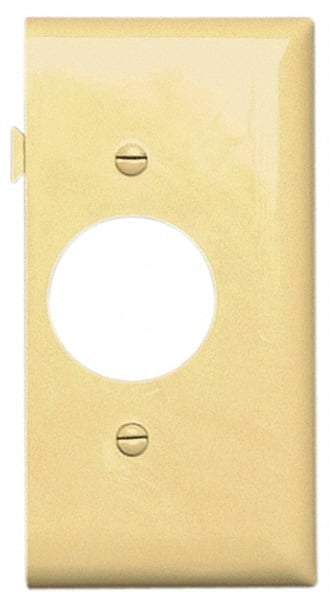 Pass & Seymour - 1 Gang, 4.9062 Inch Long x 2.4687 Inch Wide, Sectional Wall Plate - Single Outlet End Panel, White, Nylon - Eagle Tool & Supply