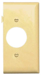 Pass & Seymour - 1 Gang, 4.9062 Inch Long x 2.4687 Inch Wide, Sectional Wall Plate - Single Outlet End Panel, Ivory, Nylon - Eagle Tool & Supply