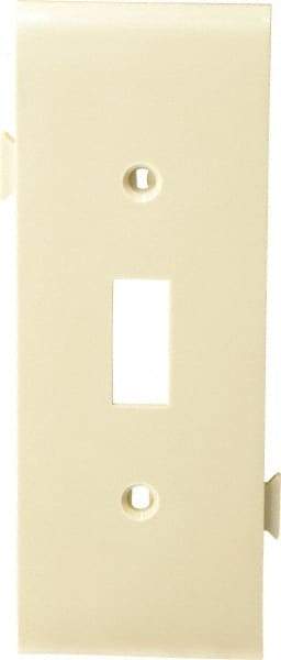 Pass & Seymour - 1 Gang, 4.9062 Inch Long x 1-13/16 Inch Wide, Sectional Switch Plate - Toggle Switch Center Panel, Ivory, Nylon - Eagle Tool & Supply