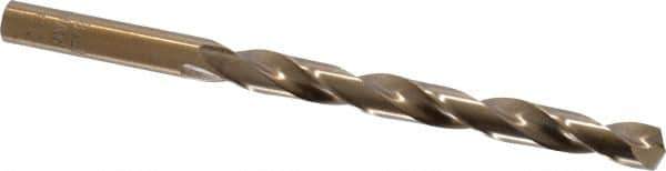 Interstate - 9/32" 135° Cobalt Jobber Drill - Bright Finish, Right Hand Cut, Spiral Flute, 4-1/4" OAL, Split Point - Eagle Tool & Supply