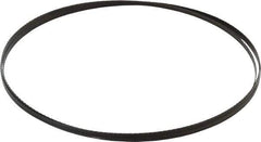 Disston - 18 TPI, 7' 9-1/2" Long x 1/4" Wide x 0.025" Thick, Welded Band Saw Blade - Carbon Steel, Toothed Edge, Raker Tooth Set, Hard Back, Contour Cutting - Eagle Tool & Supply