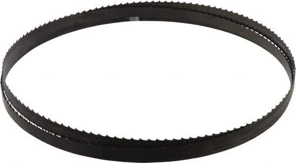 Disston - 4 TPI, 7' 9-1/2" Long x 1/2" Wide x 0.025" Thick, Welded Band Saw Blade - Carbon Steel, Toothed Edge, Raker Tooth Set, Hard Back, Contour Cutting - Eagle Tool & Supply