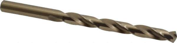 Interstate - Letter O 135° Cobalt Jobber Drill - Bright Finish, Right Hand Cut, Spiral Flute, 4-1/2" OAL, Split Point - Eagle Tool & Supply