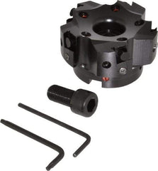 Kennametal - 5 Inserts, 3" Cut Diam, 1" Arbor Diam, 0.394" Max Depth of Cut, Indexable Square-Shoulder Face Mill - 0/90° Lead Angle, 1-3/4" High, BGHX 15L5... Insert Compatibility, Through Coolant, Series Fix-Perfect - Eagle Tool & Supply