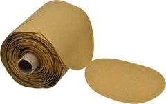 3M - 5" Diam, 150 Grit FEPA, Aluminum Oxide Adhesive PSA Disc - Very Fine Grade, Gold, A Weighted Backing, Flexible, Use with Random Orbital Sanders - Eagle Tool & Supply