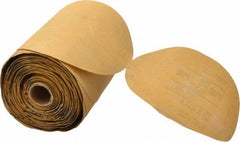 3M - 6" Diam, 180 Grit FEPA, Aluminum Oxide Adhesive PSA Disc - Very Fine Grade, Gold, A Weighted Backing, Flexible, Use with Random Orbital Sanders - Eagle Tool & Supply