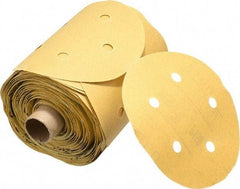3M - 5" Diam, 150 Grit FEPA, Aluminum Oxide Adhesive PSA Disc - Very Fine Grade, Gold, A Weighted Backing, Flexible, Use with Random Orbital Sanders - Eagle Tool & Supply