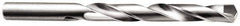 Made in USA - 3/8" 135° Carbide-Tipped Jobber Drill - Bright Finish, Right Hand Cut, Spiral Flute, Straight Shank, 5" OAL, Split Point - Eagle Tool & Supply