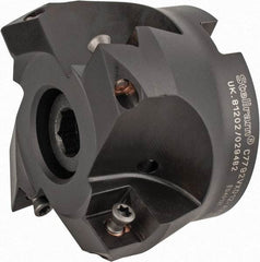 Kennametal - 2-1/2" Cut Diam, 0.098" Max Depth, 1" Arbor Hole, 4 Inserts, XD 12 Insert Style, Indexable Copy Face Mill - C7792VXD12-A2.50Z04R Cutter Style, 1.574" High, Through Coolant, Series 7792 - Eagle Tool & Supply