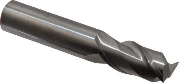 Accupro - 16mm, 32mm LOC, 16mm Shank Diam, 89mm OAL, 2 Flute, Solid Carbide Square End Mill - Single End, Uncoated, Spiral Flute, 40° Helix, Centercutting, Right Hand Cut, Right Hand Flute - Eagle Tool & Supply
