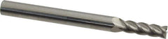 Accupro - 5mm, 16mm LOC, 6mm Shank Diam, 63mm OAL, 4 Flute, Solid Carbide Square End Mill - Single End, Uncoated, Spiral Flute, 40° Helix, Centercutting, Right Hand Cut, Right Hand Flute - Eagle Tool & Supply