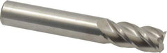 Accupro - 12mm, 25mm LOC, 12mm Shank Diam, 76mm OAL, 4 Flute, Solid Carbide Square End Mill - Single End, Uncoated, Spiral Flute, 40° Helix, Centercutting, Right Hand Cut, Right Hand Flute - Eagle Tool & Supply