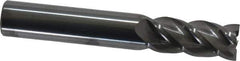 Accupro - 14mm, 32mm LOC, 14mm Shank Diam, 89mm OAL, 4 Flute, Solid Carbide Square End Mill - Single End, Uncoated, Spiral Flute, 40° Helix, Centercutting, Right Hand Cut, Right Hand Flute - Eagle Tool & Supply