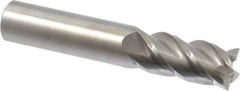 Accupro - 18mm, 38mm LOC, 18mm Shank Diam, 100mm OAL, 4 Flute, Solid Carbide Square End Mill - Single End, Uncoated, Spiral Flute, 40° Helix, Centercutting, Right Hand Cut, Right Hand Flute - Eagle Tool & Supply