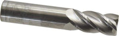 Accupro - 20mm, 38mm LOC, 20mm Shank Diam, 100mm OAL, 4 Flute, Solid Carbide Square End Mill - Single End, Uncoated, Spiral Flute, 40° Helix, Centercutting, Right Hand Cut, Right Hand Flute - Eagle Tool & Supply