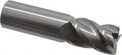 Accupro - 25mm, 38mm LOC, 25mm Shank Diam, 92mm OAL, 4 Flute, Solid Carbide Square End Mill - Single End, Uncoated, Spiral Flute, 40° Helix, Centercutting, Right Hand Cut, Right Hand Flute - Eagle Tool & Supply