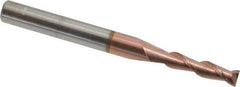 Accupro - 4.5mm, 16mm LOC, 6mm Shank Diam, 63mm OAL, 2 Flute, Solid Carbide Square End Mill - Single End, TiCN Finish, Spiral Flute, 40° Helix, Centercutting, Right Hand Cut, Right Hand Flute - Eagle Tool & Supply