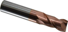 Accupro - 16mm, 32mm LOC, 16mm Shank Diam, 89mm OAL, 2 Flute, Solid Carbide Square End Mill - Single End, TiCN Finish, Spiral Flute, 40° Helix, Centercutting, Right Hand Cut, Right Hand Flute - Eagle Tool & Supply